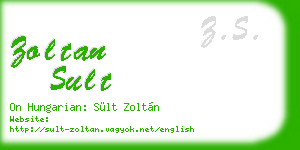 zoltan sult business card